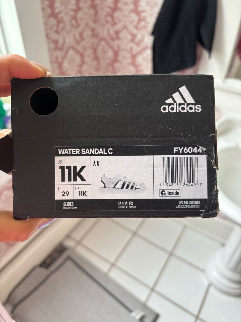 adidas Black and White Shoe Box — Water Sandal C